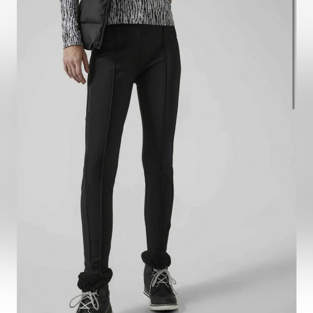 Athleta Glacier Snow Skinny Pant II Size 6 Black Cold Weather Legging